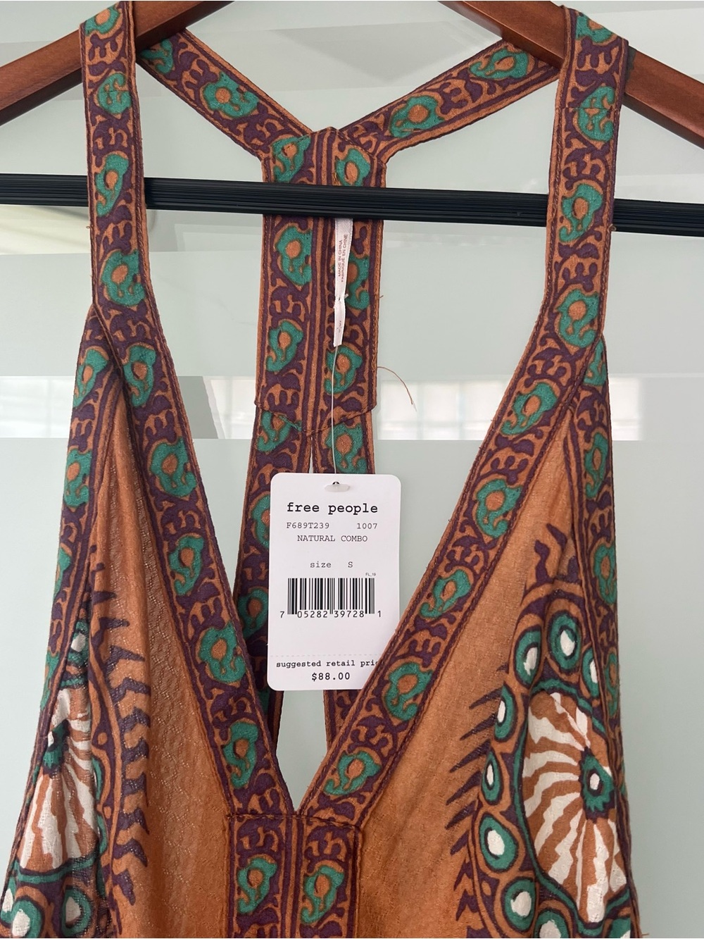 Free People Boho Racer Back Top S - Picture 6 of 7